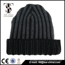 Custom Patch Cap Long Acrylic Beanie Knit Winter Hat